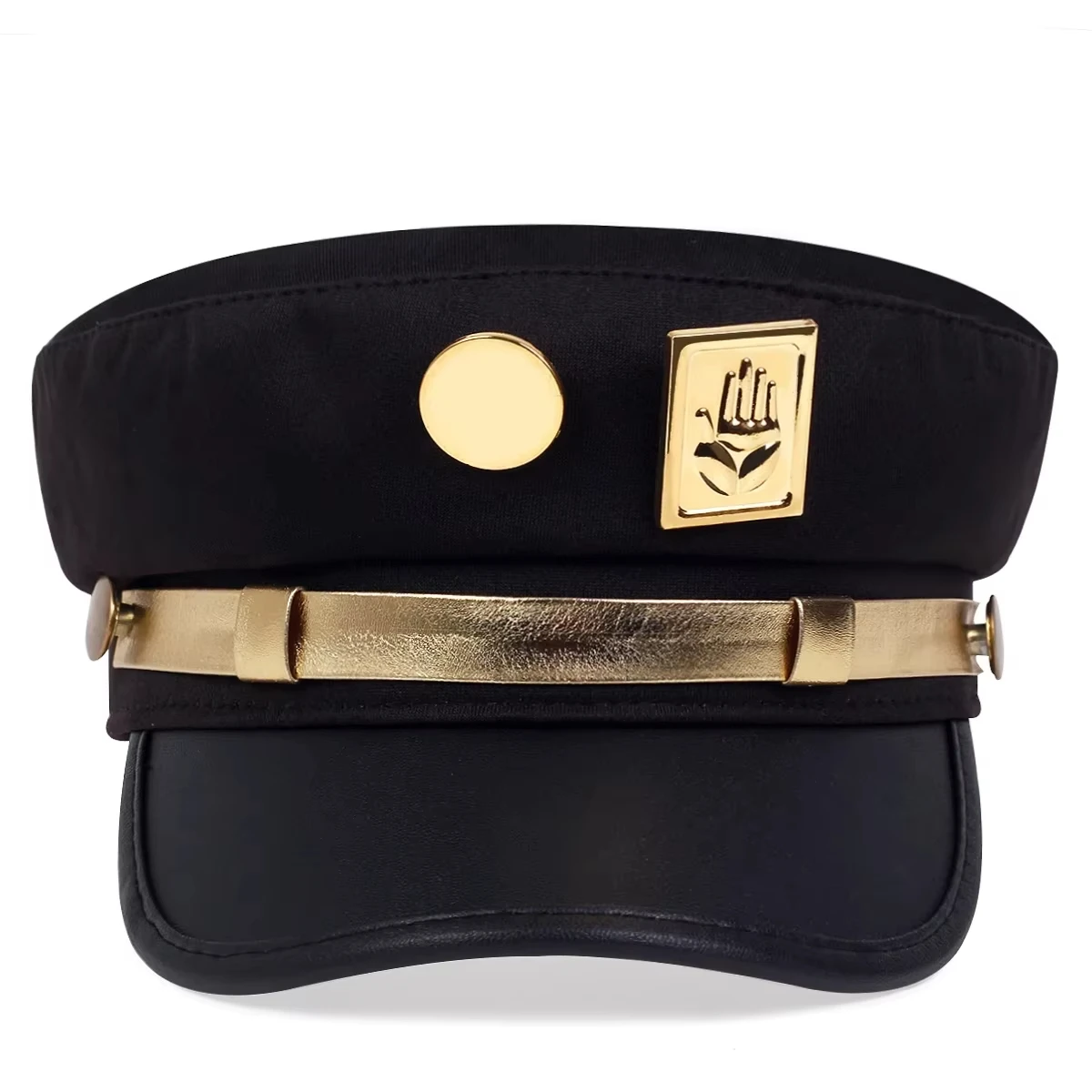 Anime JoJo's Bizarre Adventure Kujo Jotaro Cosplay Cap Unisex Adult Metal Badge Hat Prop baseball caps,cosplay hat,baseball hat