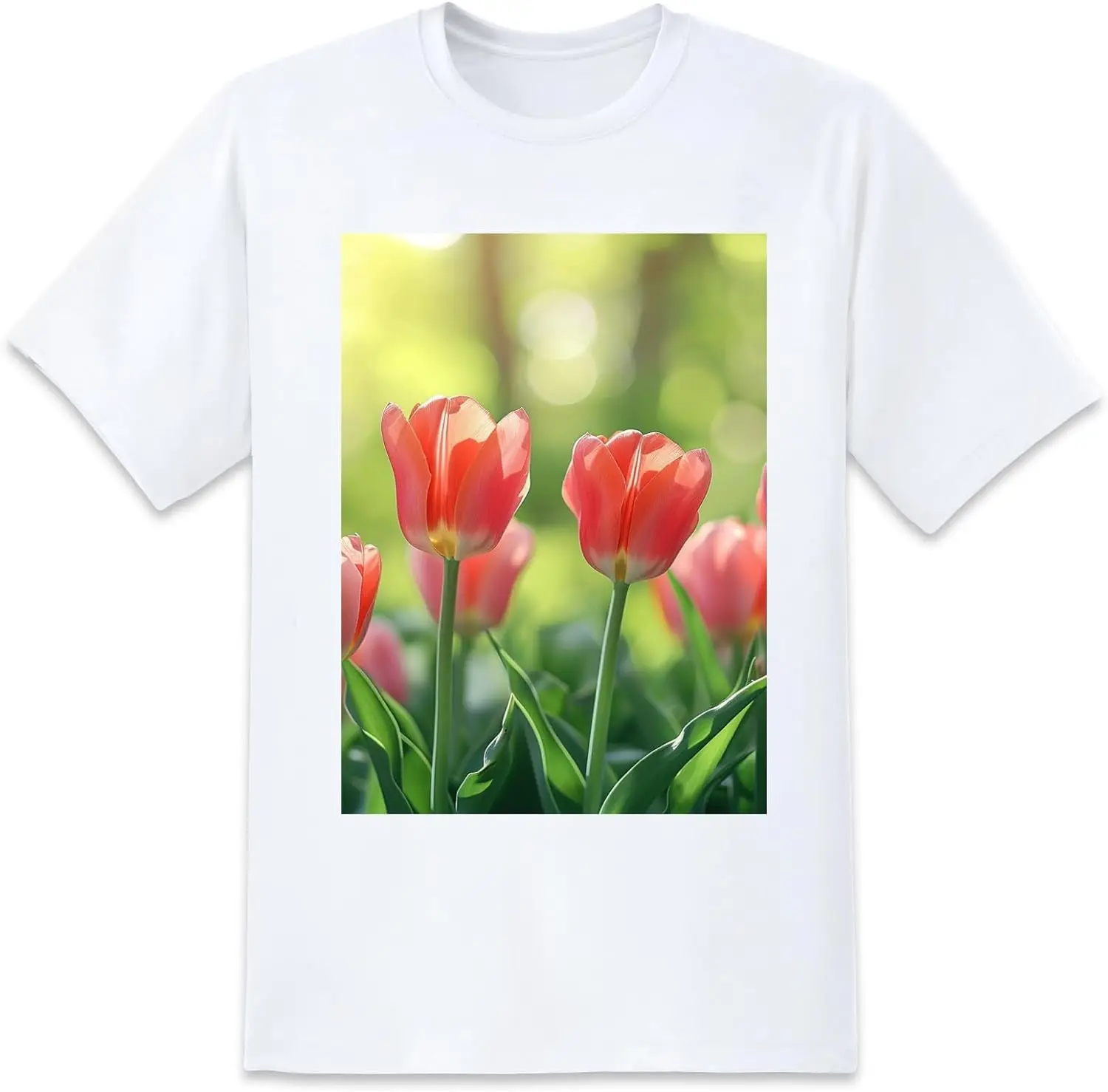 

Tulip Mens Black T-Shirts Short Sleeve Crew Neck Women T-Shirt Loose Fit Soft Tees for Men Lightweight X-Small