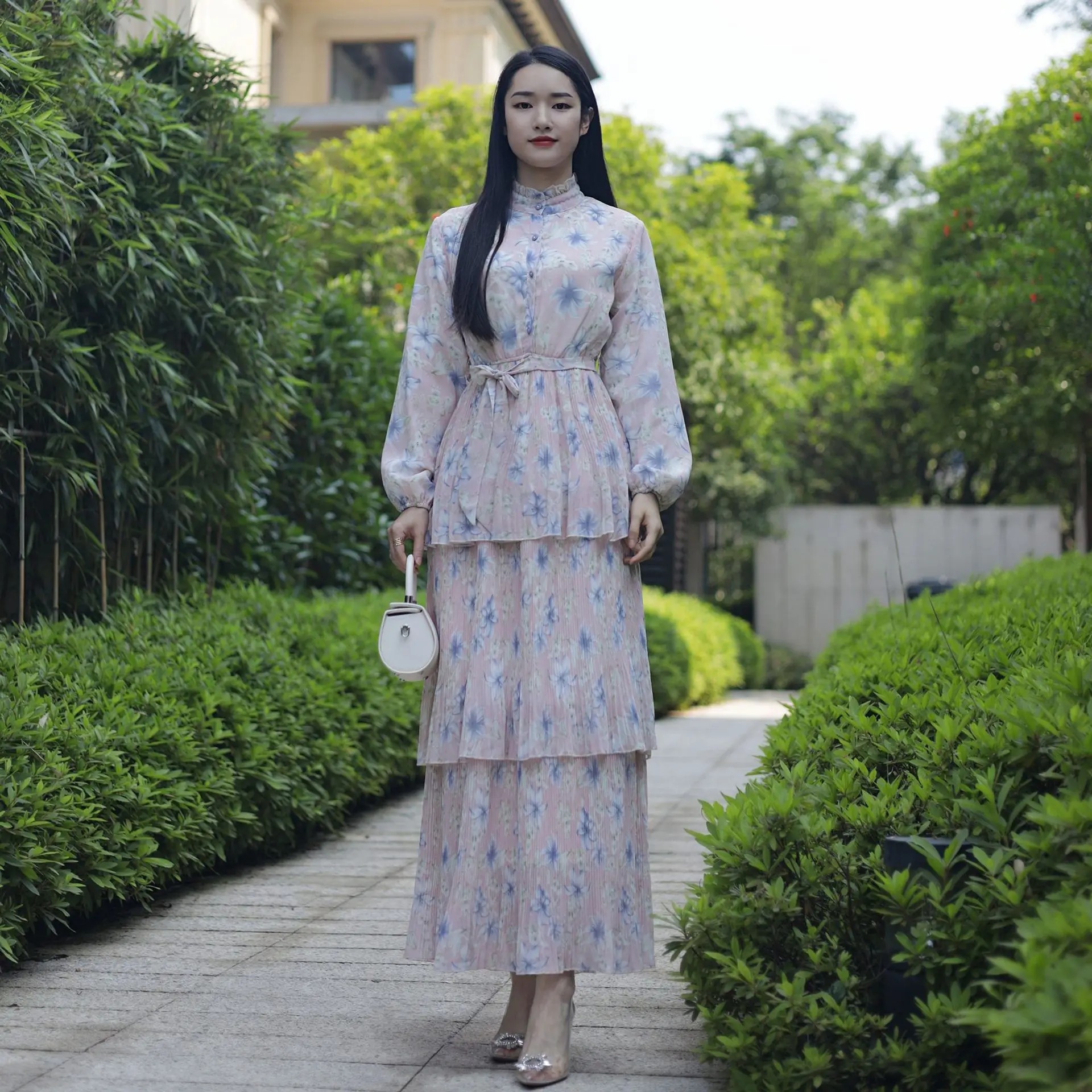 Modest Abaya Muslim Dress Summer Printed Chiffon African Dresses for Women Dubai Abayas Turkey Islam Kaftan Robe Femme Musulmane