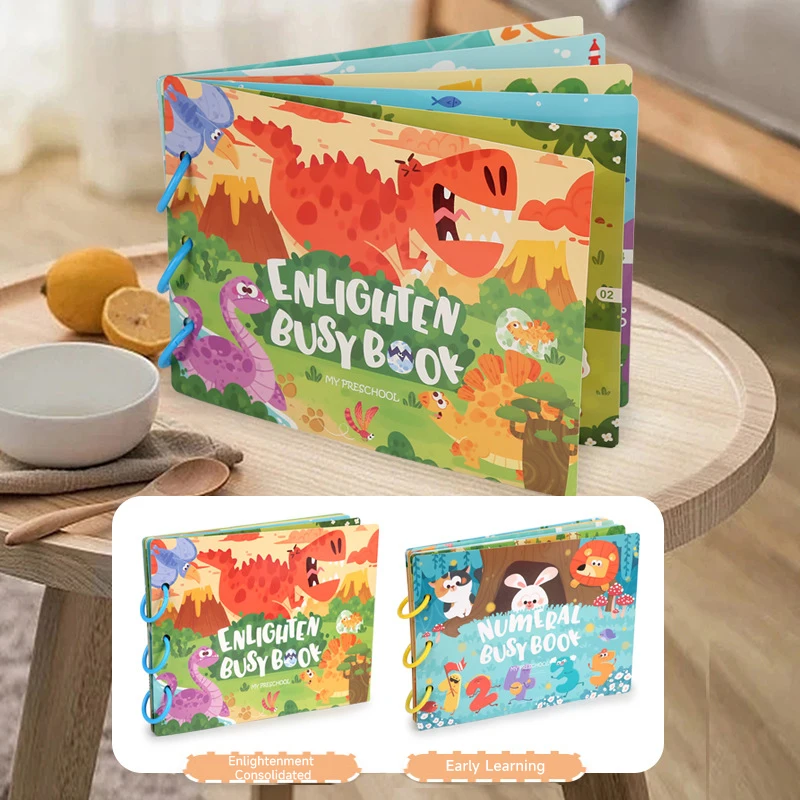 Montessori Kids DIY Sticker Quiet Book Baby Early Educational Toys Book Repeatable Use Sticker Puzzle Game Book Baby Toy Gifts 4
