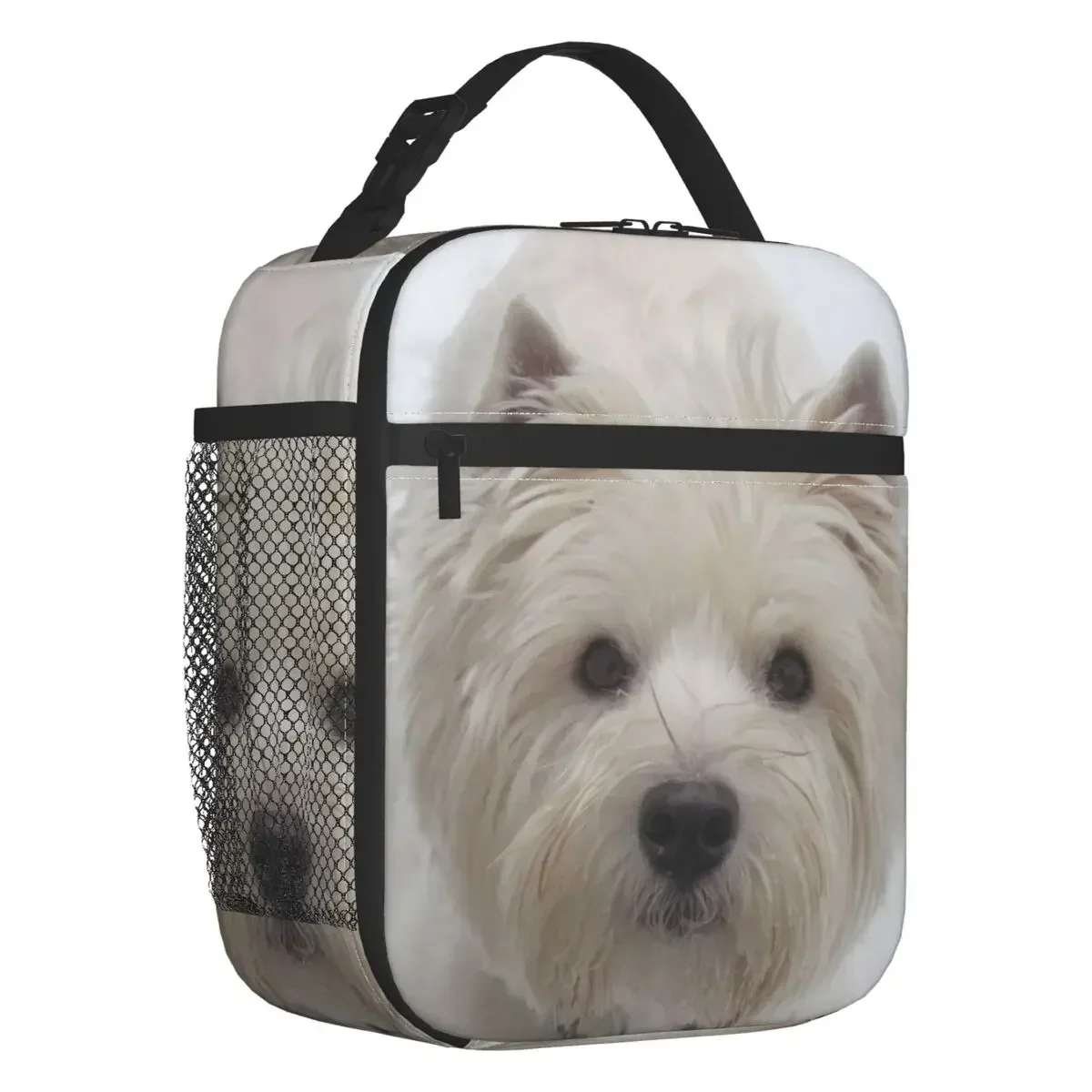 

Милая многоразовая переносная сумка для ланча Westie с собакой, изолированный охлаждающий Ланч-бокс, сумка-тоут для улицы, для девочек, мальчиков, офиса, пикника, подарки для работы