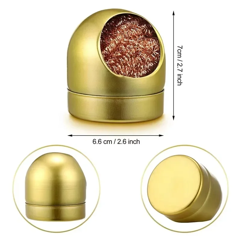 Soldering iron tip cleaner Soldering tip cleaner Steel wool and base holder for cleaning soldering iron and