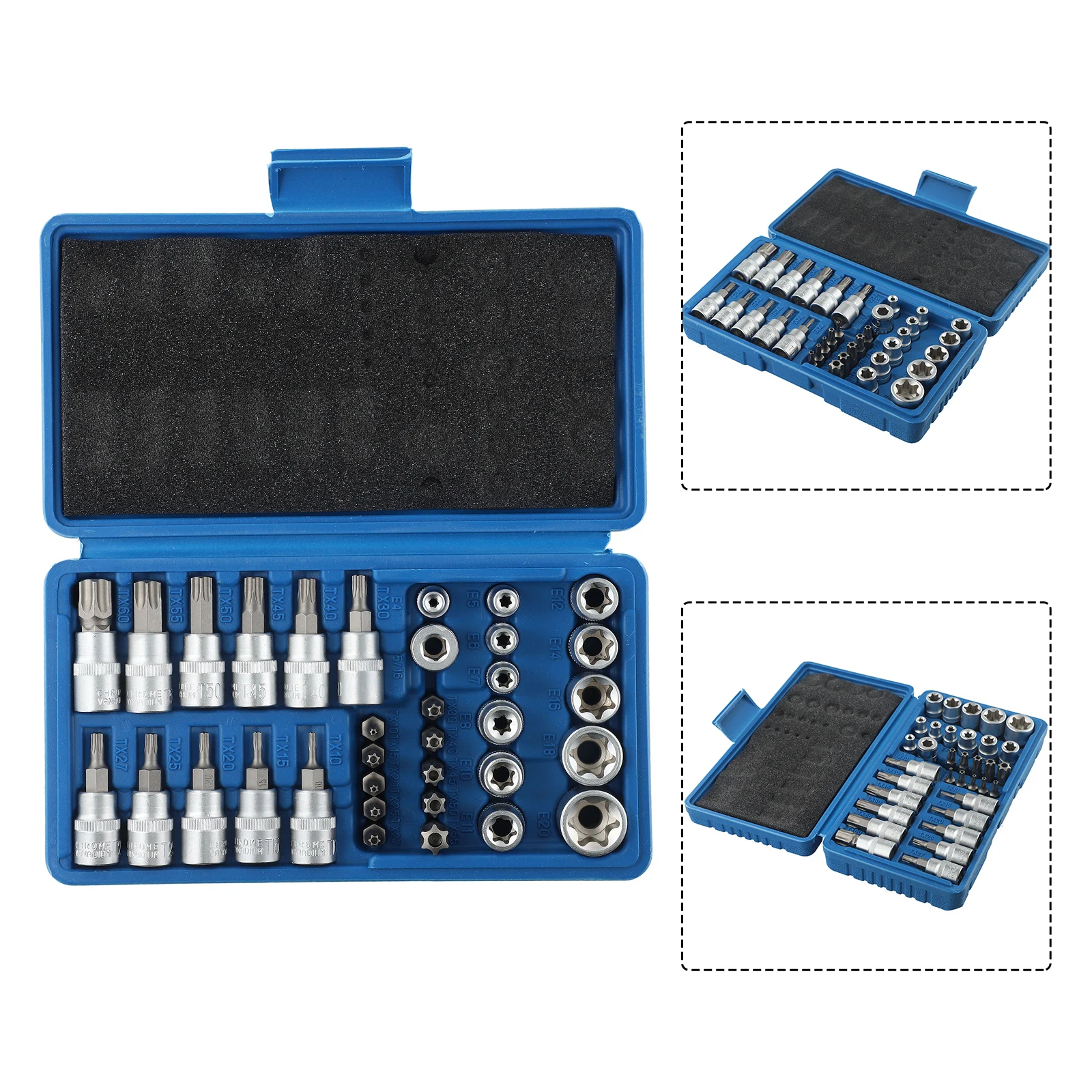 

Bits Drive Tool Bits Socket High Quality Male/ Female Sockets Star Head Batch Socket Torx Star Sockets & Bit 34pcs/set