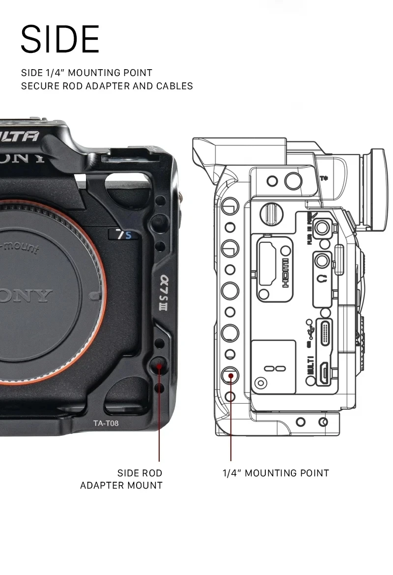 TILTA α7SIII カメラケージ Full Camera Cage for Sony a7S III - Black (Open Box) | Tilta