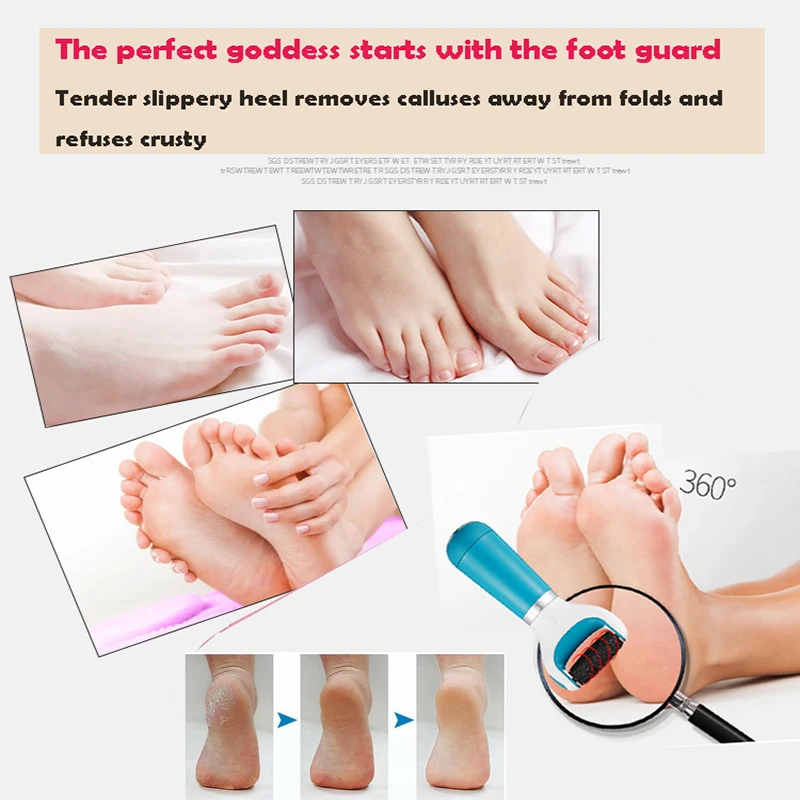 2 rolling Electric Callus Remover - USB Rechargeable Foot File for