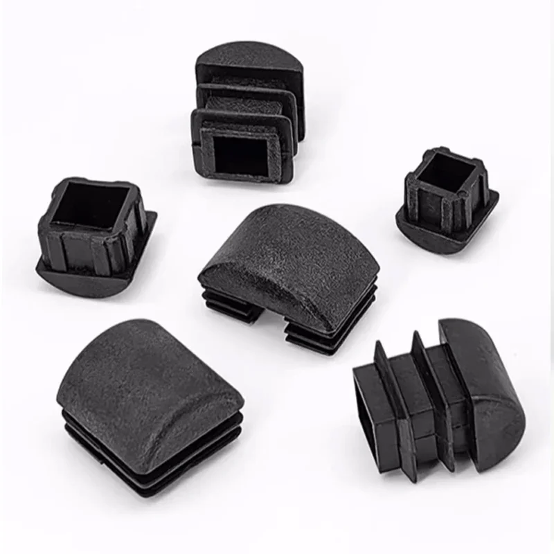 Square Arched Plastic Blanking End Cap Pipe Inner Plug For Ladder Furniture Chair Table Leg Protector Anti-slip 2/4/8/10Pcs pipe end cap