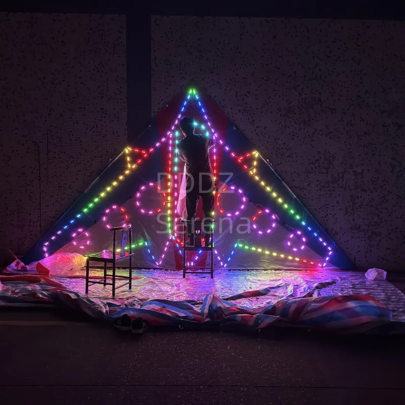 DDDZ 6 square Big Triangle night LED airplane ripstop nylon delta kite military 544 umbrella fabric delta night kite with lights Scfdd453f3e5a4c50818082a9b357c8c18