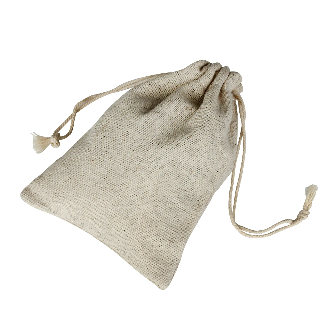 5-10 teile/los natürliche Leinen Sac kleinen Taschen Jute Geschenk Tasche Kordel zug Geschenk beutel Ornament Beutel kosmetische Wäsche Lagerung Süßigkeiten Party Tasche – Detail 3