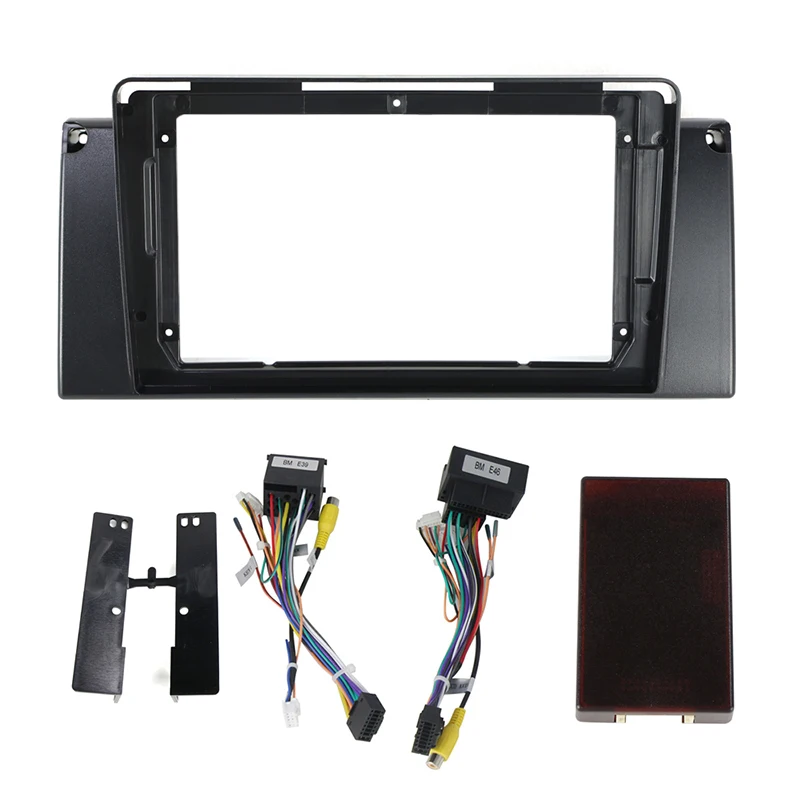 Car Multimedia Accessories For BMW E39 E53 X5 1995-2003 9inch Android Car Radio Fascia Adapter Headunit Frame Harness Panel Kit