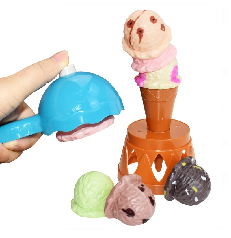 Ice cream jogo competição sorvete empilhamento brinquedos congelados  sobremesa ice cream torre 2 3 4 anos de idade meninas meninos presente  aniversário - AliExpress