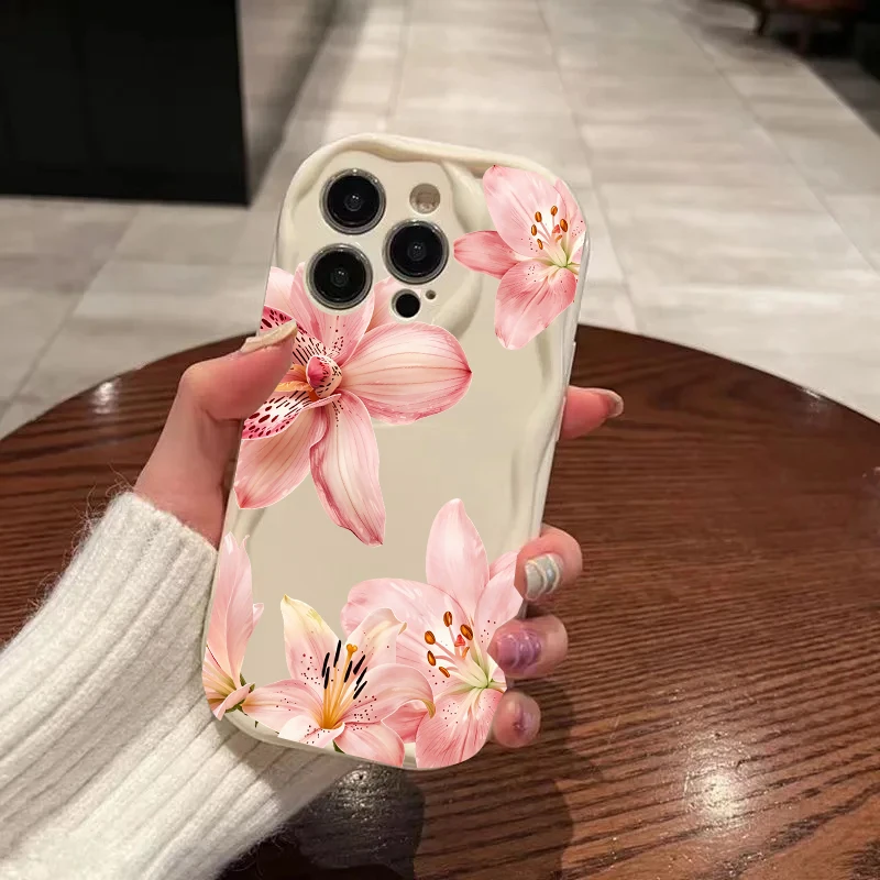 Charming Blue Pink Lily Phone Case Cover