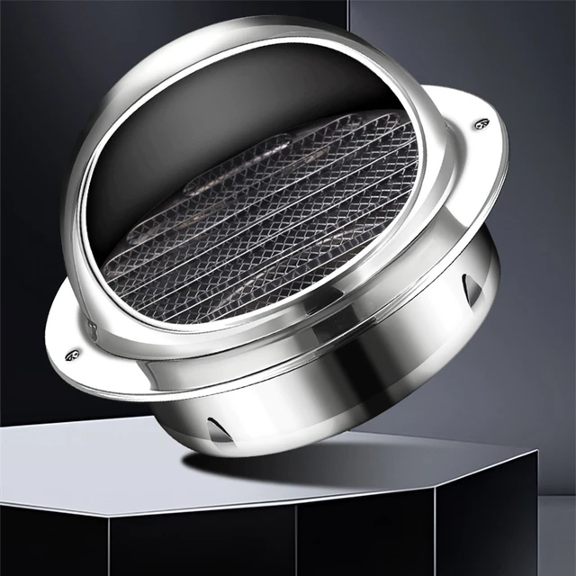 Outdoor Stainless Steel Hood Wall Vent Cover Rain Hood Flue Wind Hood  Exhaust Grid Insect-Proof Bathroom Exhaust Fan Vent - AliExpress