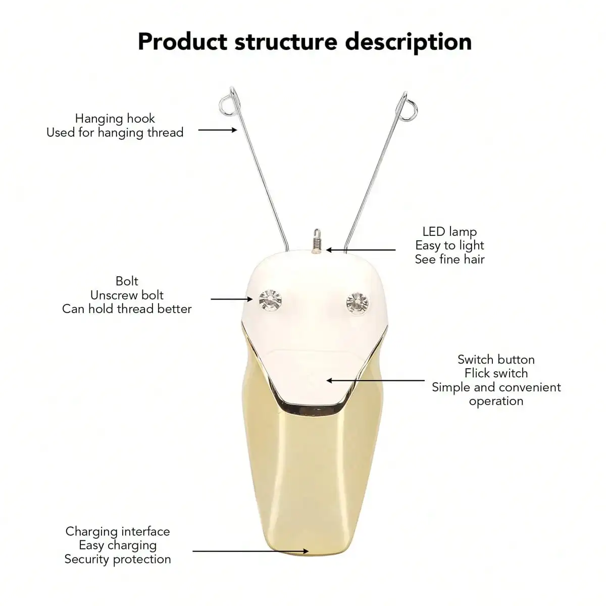 USB Rechargeable Facial Hair Remover Epilator for Women