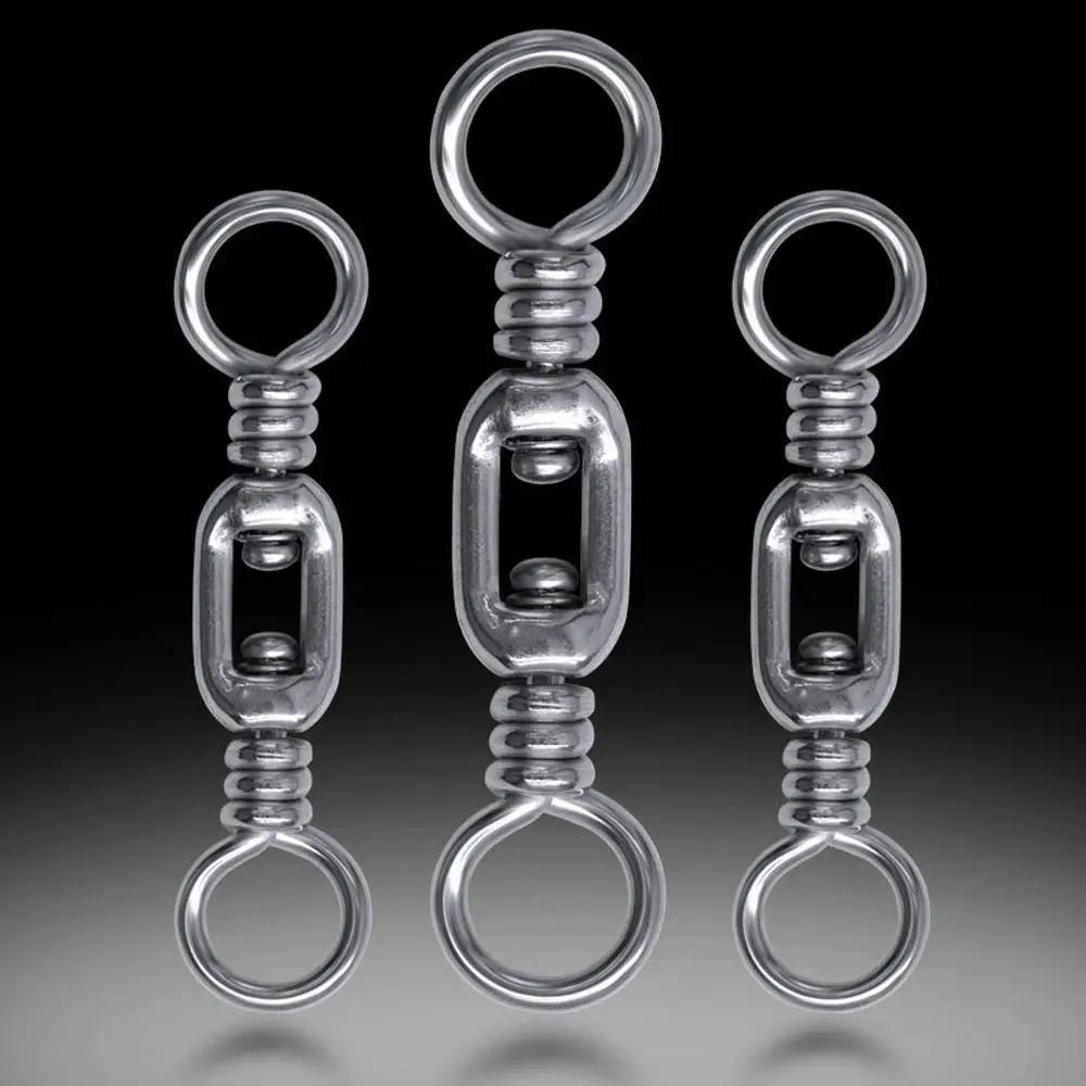 

1pc Stainless Steel Rolling Swivel With Hanging Snap Fishing Tackle Fishhooks Fishing Connector Fishing Swivels Tool