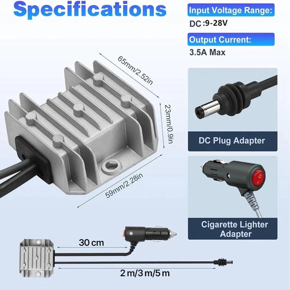 스타링크용 미니 자동차 전원 변환기 12V/24V 부스트 30V3.5A 자동차 시가라이터 전원 공급 장치 2M DC 어댑터 케이블 부품