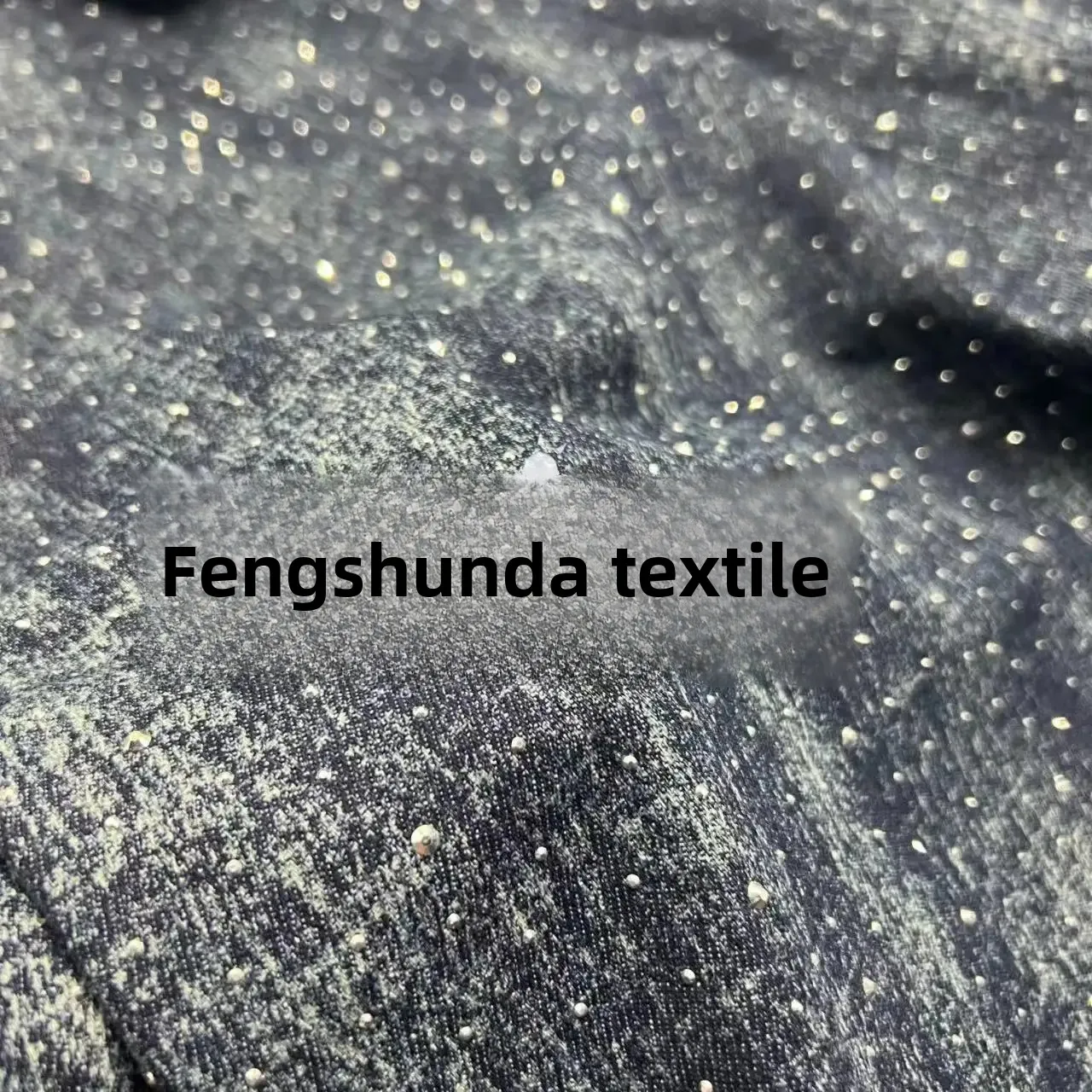 Large And Small Diamond Washed Denim Fabric for Pants Coats Dresses Bags Hats Clothing Accessories from Mainland China