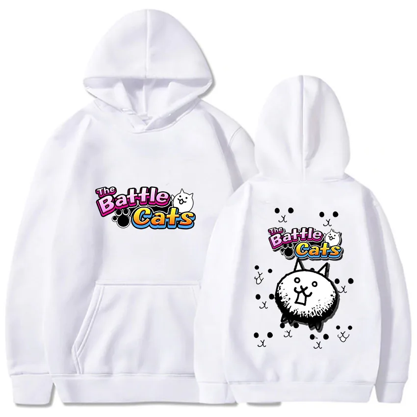 

Battle Cats Cartoon Hoodies Anime Sweatshirts Oversized Men/women Clothes Manga/Comic Pocket Streetwear Soft Funko Pop Pullovers