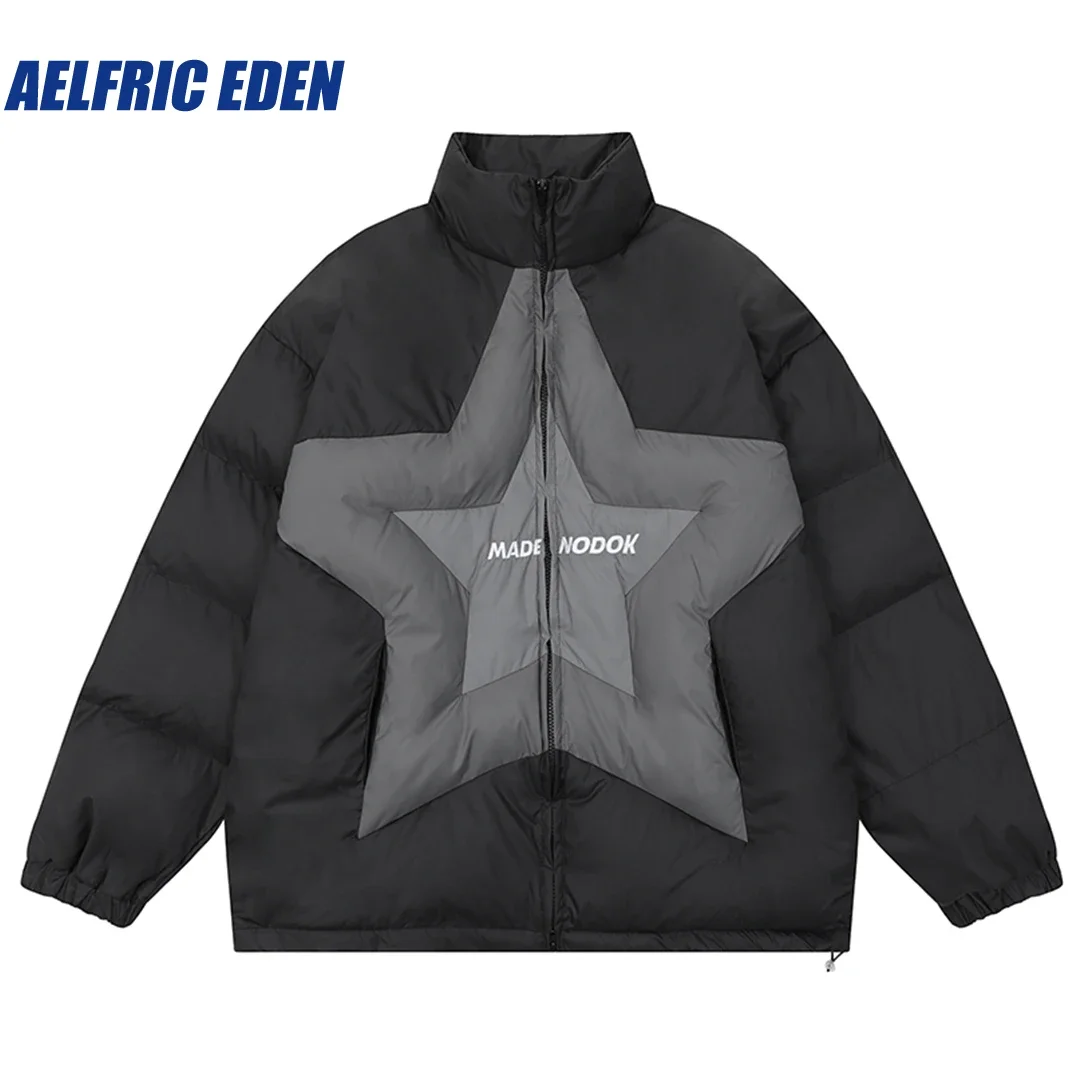 Aelfric Eden Animal Print Hoodie Jacket 2023 Girl Star Japanese Hip Hop Vintage Streetwear Coat Harajuku Cotton Loose Coat Parks