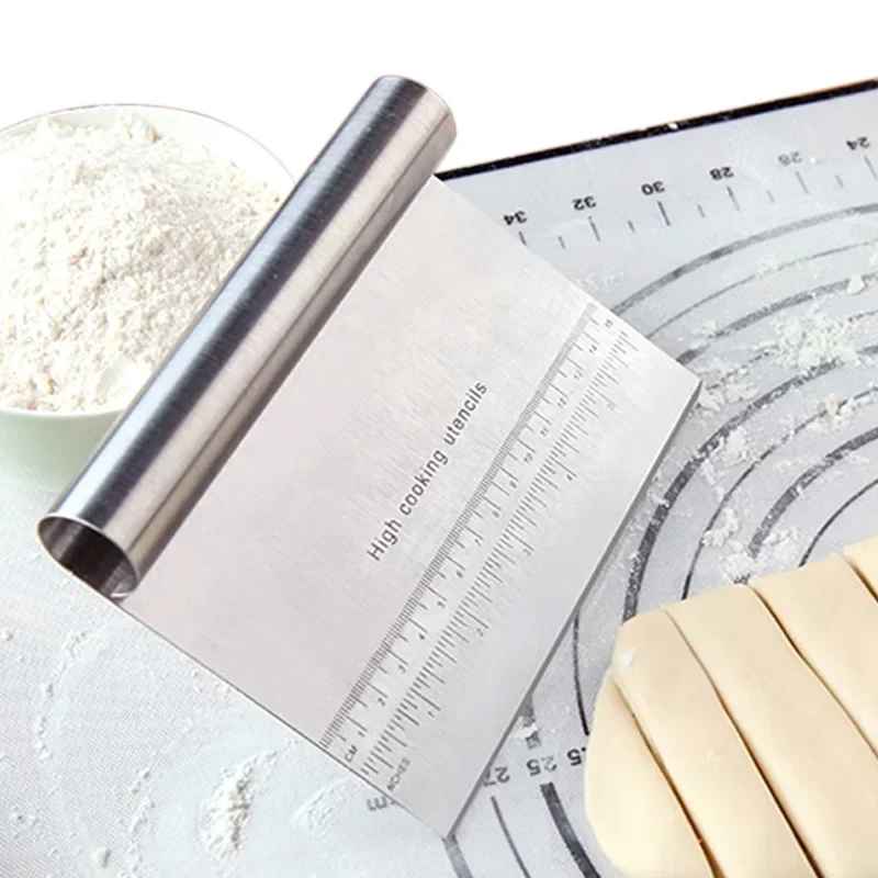 1PC Dough sausage scraper with graduated cutter cutter for cake baking dough pizza