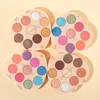 Heart Shaped Brown Eyeshadow Palette Set Matte Pearly Glitter Blush Highlighter With Brush Mirror Perfect Gift For Girls 4