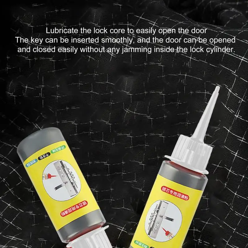 60ml Graphite Powder Lubricant Natural Lock Core White Cover Lubricant Household Supplies For Window Guides Keys Door Guides graphite powder lubricant