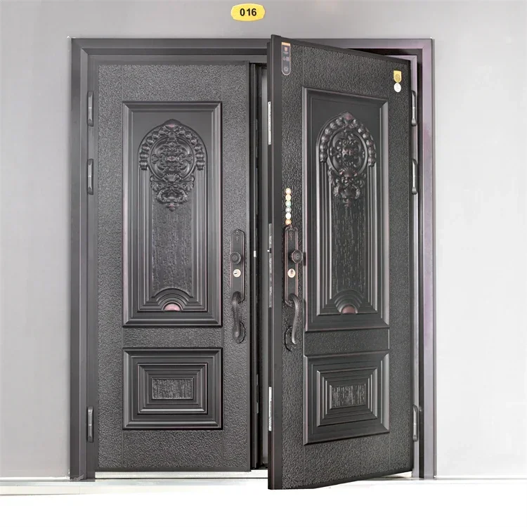 Cast Aluminum Double Door, Courtyard Entrance Door, Anti-theft, Waterproof and Rust Proof, Customizable Size 3