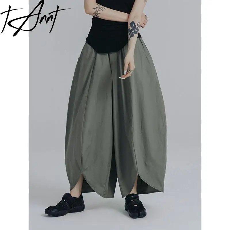 

TANNT Women Pants Asymmetry Cotton Casual Bloomers Pants Women Fashion Casual High Waist Sweatpants Women 2023 New