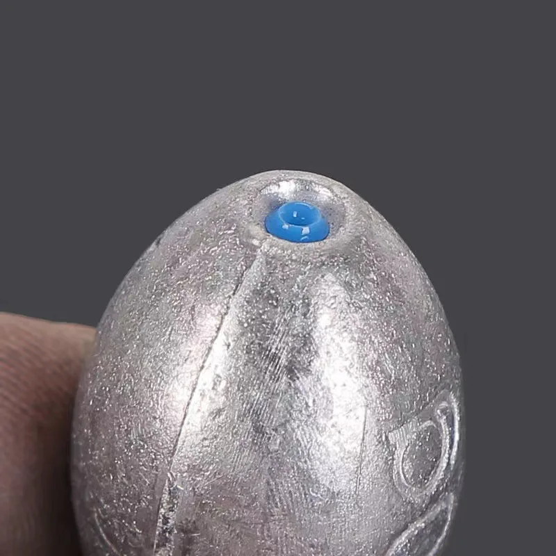 30G/40G/50G/60G 바다 낚시용 납추(고무 튜브 포함) 올리브형 납추