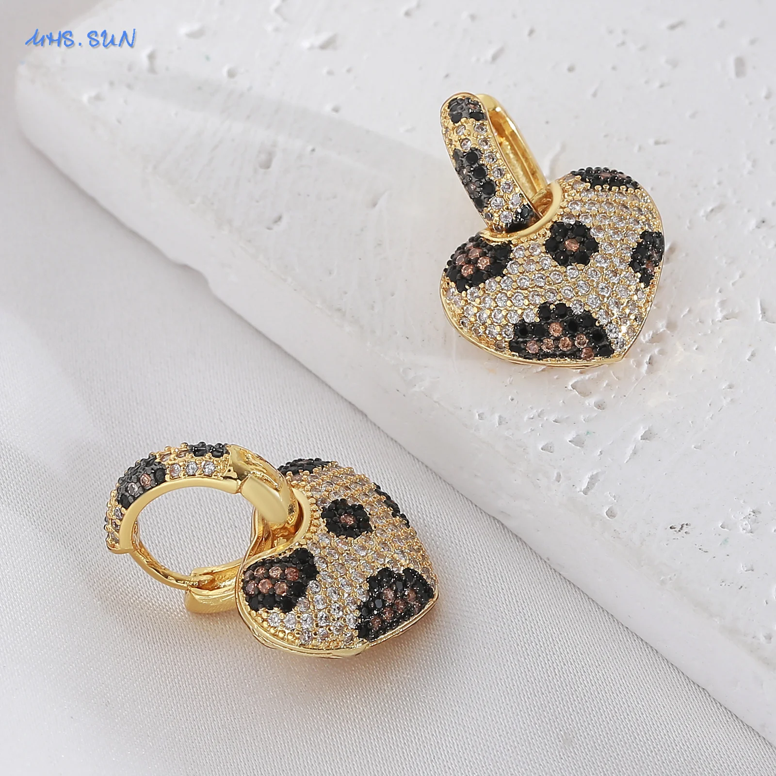 Leopard Heart Earrings 2