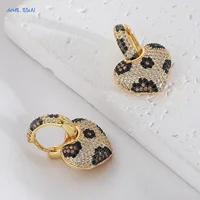 Leopard Heart Earrings 2