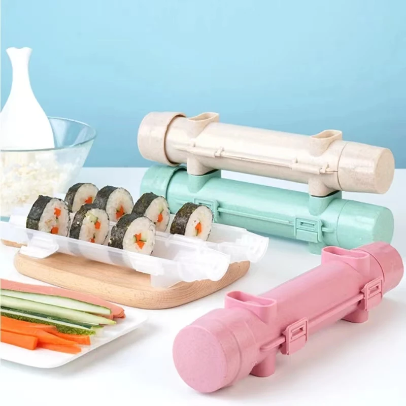 Sushi Mold Sushi Maker Sushi Rolling Tool Sushi Rolling Mat Sushi Tools Pembuat Sushi cepat rol Jepang cetakan nasi Bazooka alat penggulung daging sayuran DIY mesin pembuat Sushi peralatan dapur