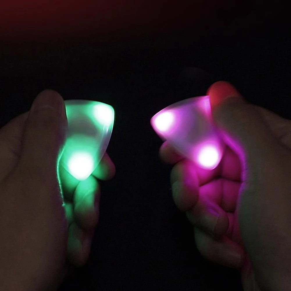 Guitar Touch Luminous Pick LED Glowing Guitar Pick Musical Stringed Instrument Glowing Plectrum for Bass Electric