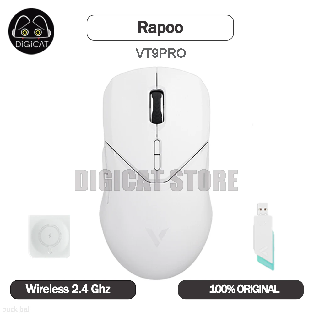 

Rapoo VT9PRO Mouse Gamer 2 Mode 2.4G/Wired Wireless Mouse 7 Buttons PAW3395 Sensor 26000DPI Gaming Mouse For Laptop/PC Boy Gifts