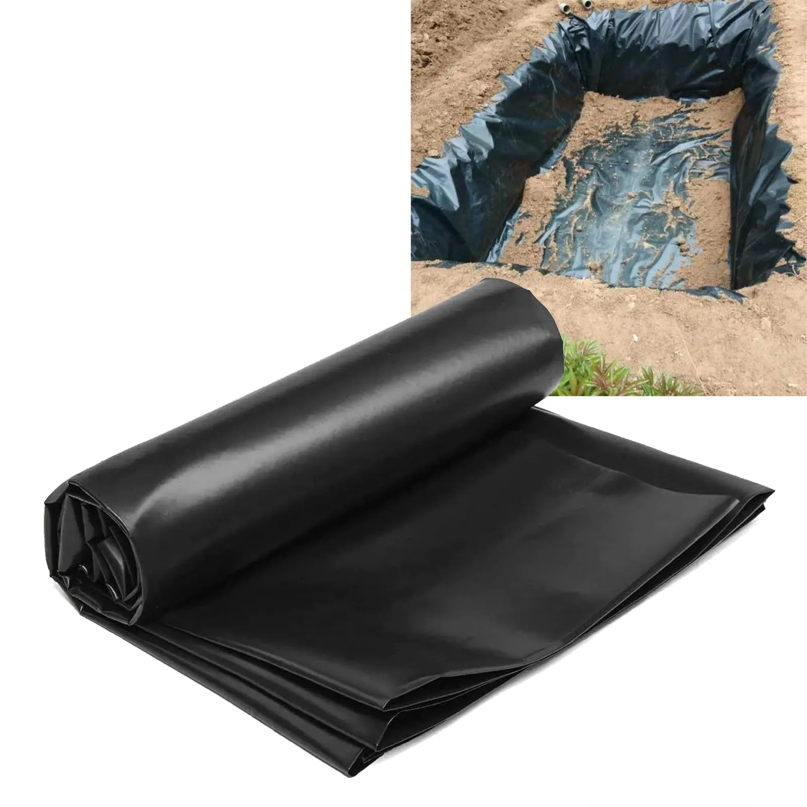 Black PE Pond Liner Black Pond Liner PE  Pond Liner for Waterfall Fish Ponds Garden Fountain