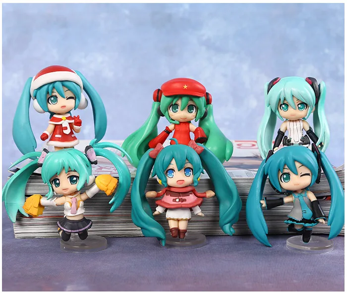

6Pieces Hatsune Miku Figure Anime Figures Action Model Collection Cartoon toys