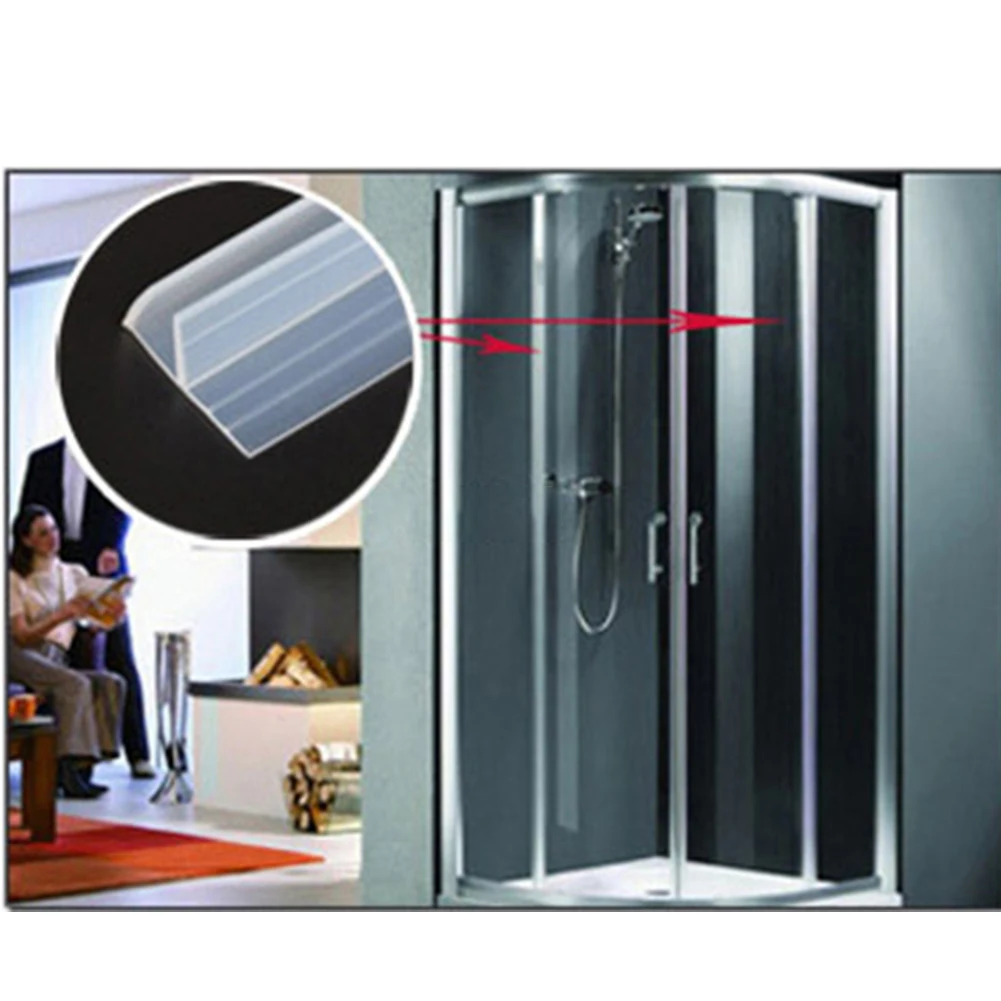 2M 6/8/10/12mm Seal Strip Screen Door Bathroom Shower Water Silicone F/U Shape Door Draft Blocker Acoustic Insulation Strip