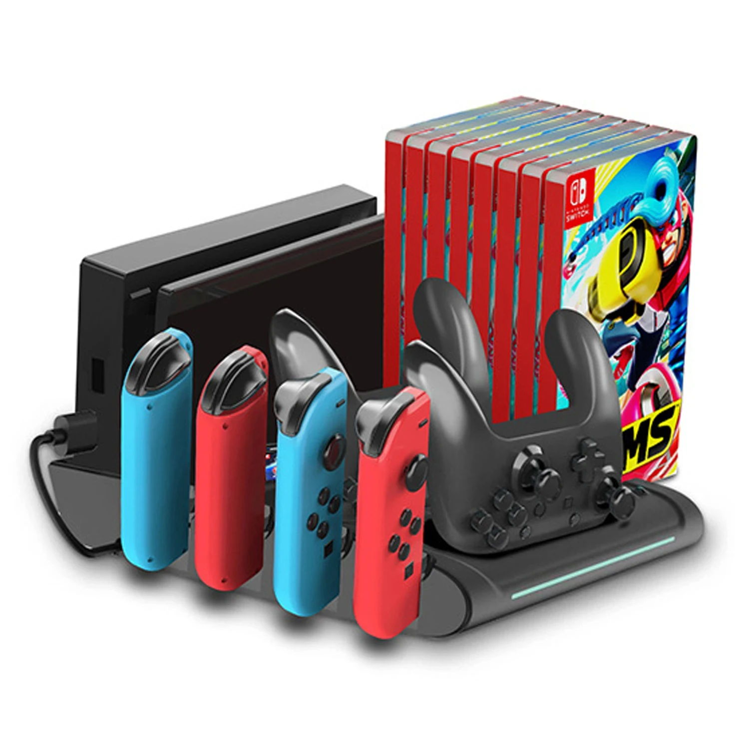 Yoteen Dock Di Ricarica Per Nintendo Switch/Switch Oled Multifunzionale Joy-Con Charger Game Card Storage Ns Dock Collection