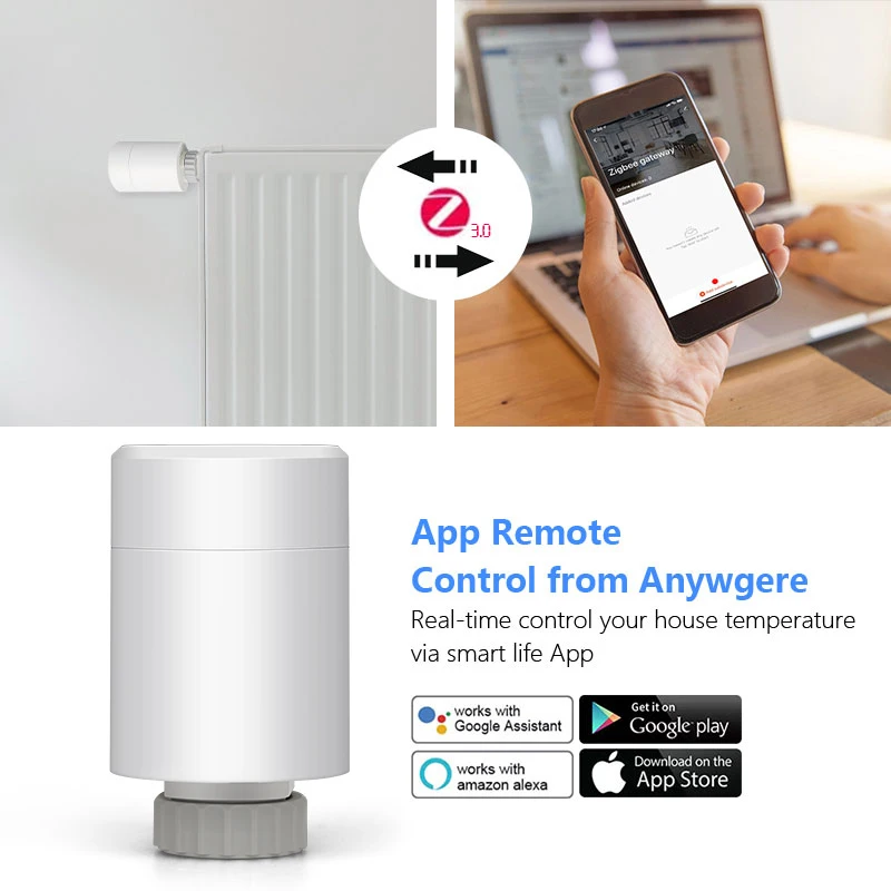 Xiaomi Tuya-termostato inteligente ZigBee, válvula de radiador