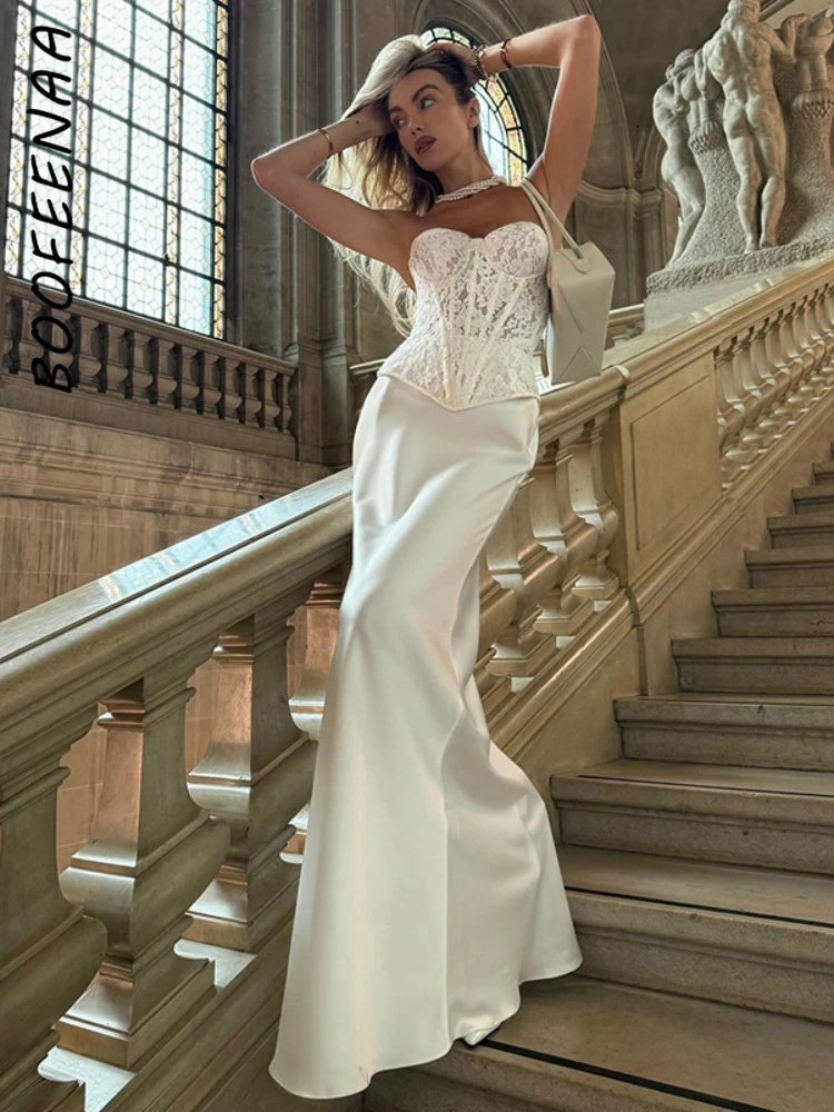 Queen Worth Satin Corset Maxi 2 Piece set. main image 0