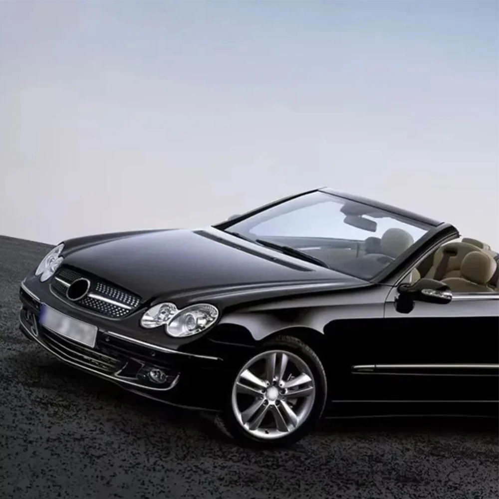 메르세데스-벤츠 CLK W209 2003-2009용 프론트 그릴, 글로시 블랙 스타일 스포츠카 프론트 범퍼 그릴, 외부 바디 스타일링 부품