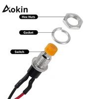 Aokin 6Pcs 1A 250V AC 2 Pins SPST 6 Colors Normal Open Mini Momentary Push Button Switch with Pre-soldered Wires - Image 3