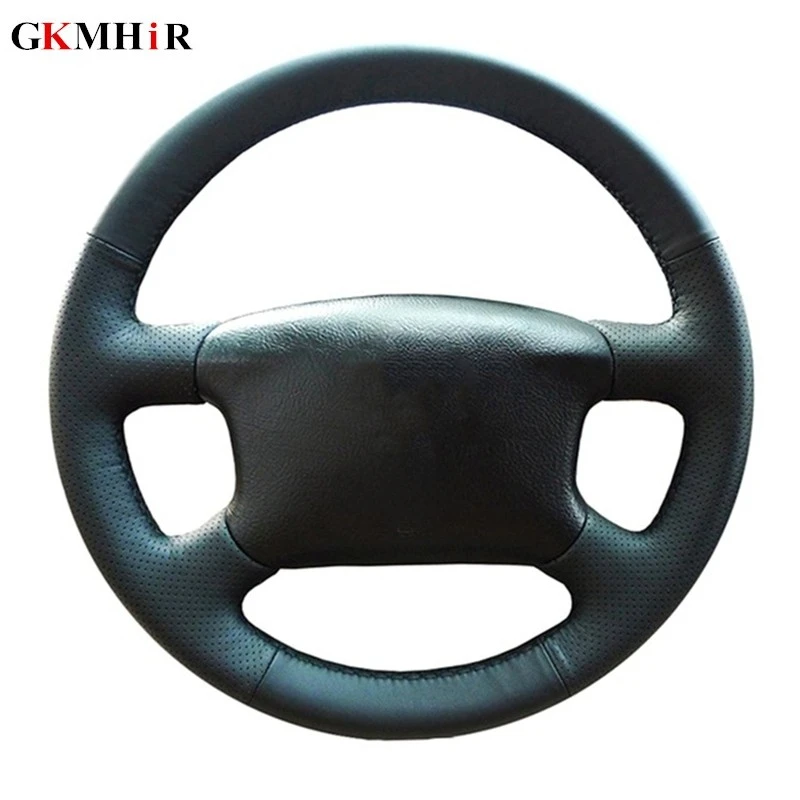 Gkmhir Fai Da Te Cucito A Mano In Pelle Nera Auto Car Steering Wheel Cover Per Volkswagen Skoda Octavia 1999-2005 Passat B5 Vw Golf 4