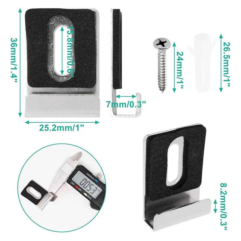 【Premium Quality】 AA81-10Pcs Heavy Mirror Hanging Kit, Heavy Mirror Mounting Hardware Mirror Clips For Wall Mounting.