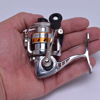 1 pc All metal stainless steel fishing reel with a transmission ratio of 4.3:1, lightweight rotating reel