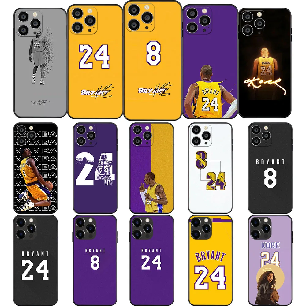 Ny-39 Basket K-Kobe Bryant Custodia Morbida Per Iphone 5S Se 6 6S 7 8 11 X Xs Xr Plus Pro Max