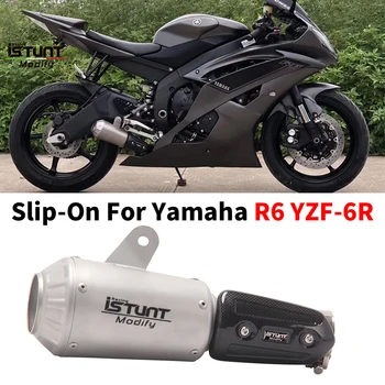 Slip On For Yamaha R6 YZF-R6 2006 - 2018 Motorcycle Exhaust Escape Moto Modified Connect Special Muffler Middle Link Pipe