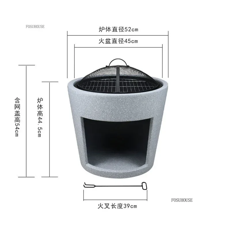 Outdoor Fire Pits Charcoal Stove Courtyard Grill Stand Indoor Carbon Stove Charcoal Heating Outdoor Camping Equipment C