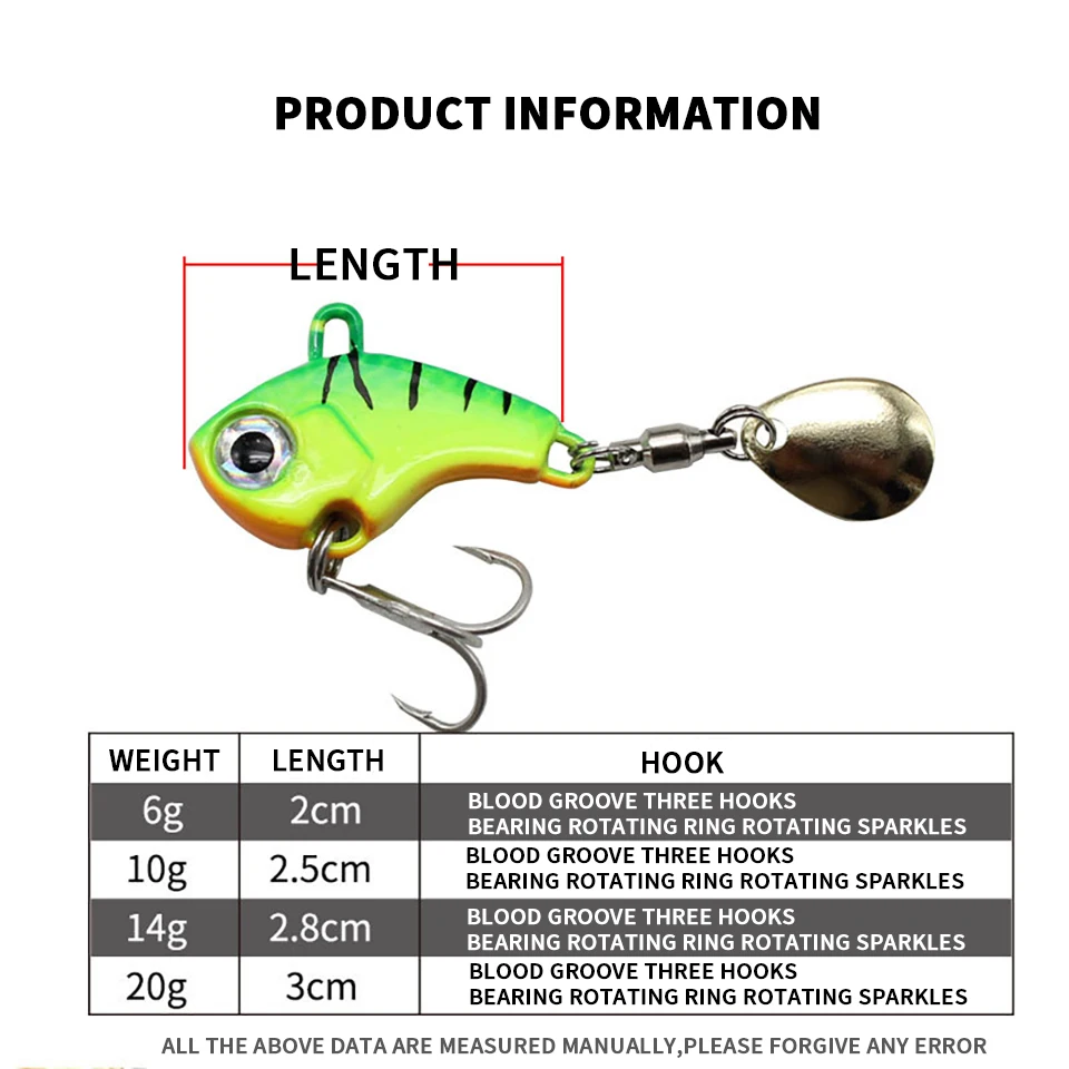 Leurres de pêche Wobble, métal rotatif, appâts vibrants, appâts durs