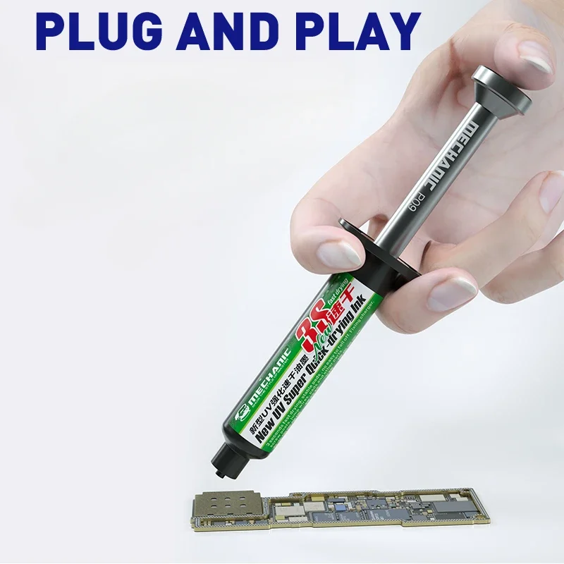 MECHANIC P09 Aluminum Alloy Tube Piston Solder Paste Flux Booster Manual Syringe Plunger Dispenser Propulsion Tool Phone Repair