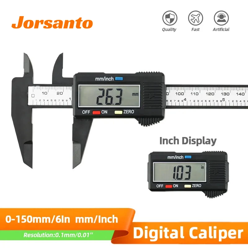 Digital Caliper Electronic Pachometer Digital Caliper Vernier Calipers Micrometer Ruler Carbon Fibre Plastic Gauge Measuring Tools Instrument